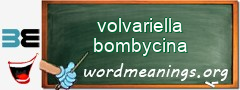 WordMeaning blackboard for volvariella bombycina